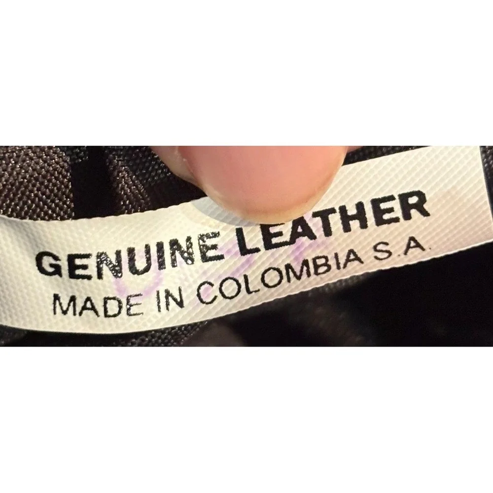 Genuine Leather Duffel Bag Black Travel Weekender Made in Colombia S.A. Carry On
